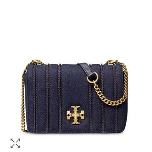 Tory Burch Kira Denim Chain Shoulder Bag